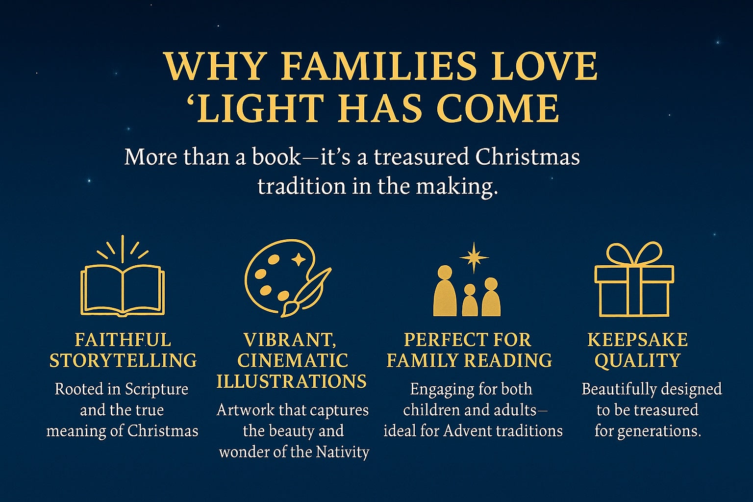 Light Has Come: Celebrate the True Meaning of Christmas with Beauty, Wonder, and Joy.