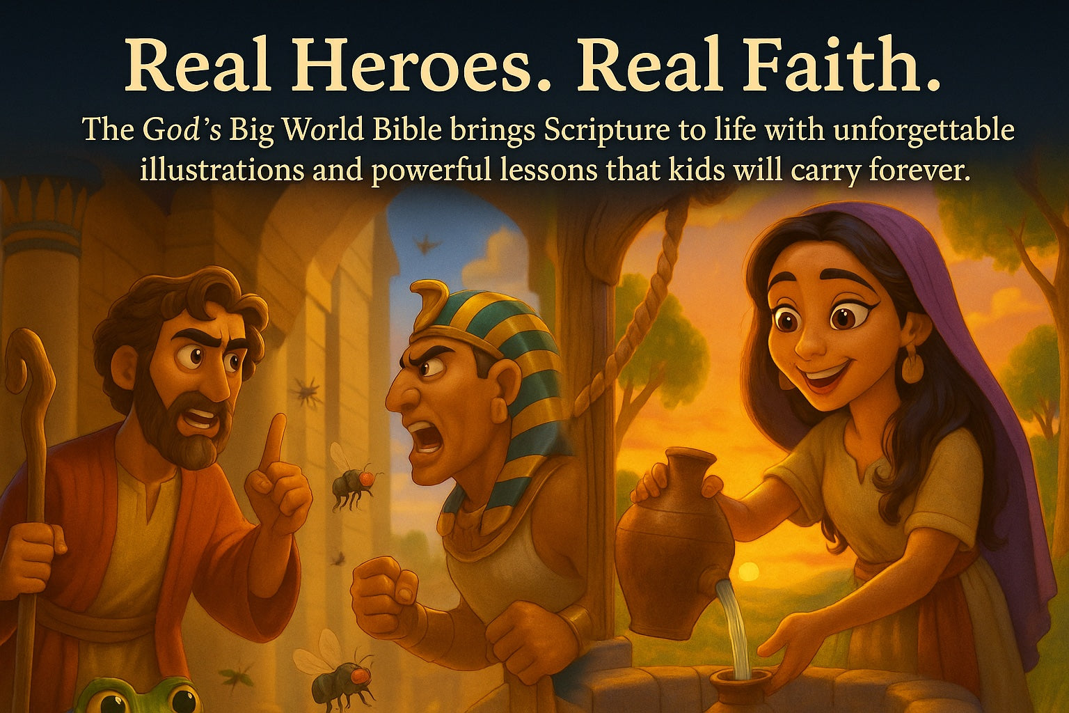 God’s Big World Bible: Bible Stories for Kids with Beautiful Illustrations and Big Faith Lessons: From Creation to the Cross—True Stories of Courage, ... and God’s Faithfulness American Bible Company