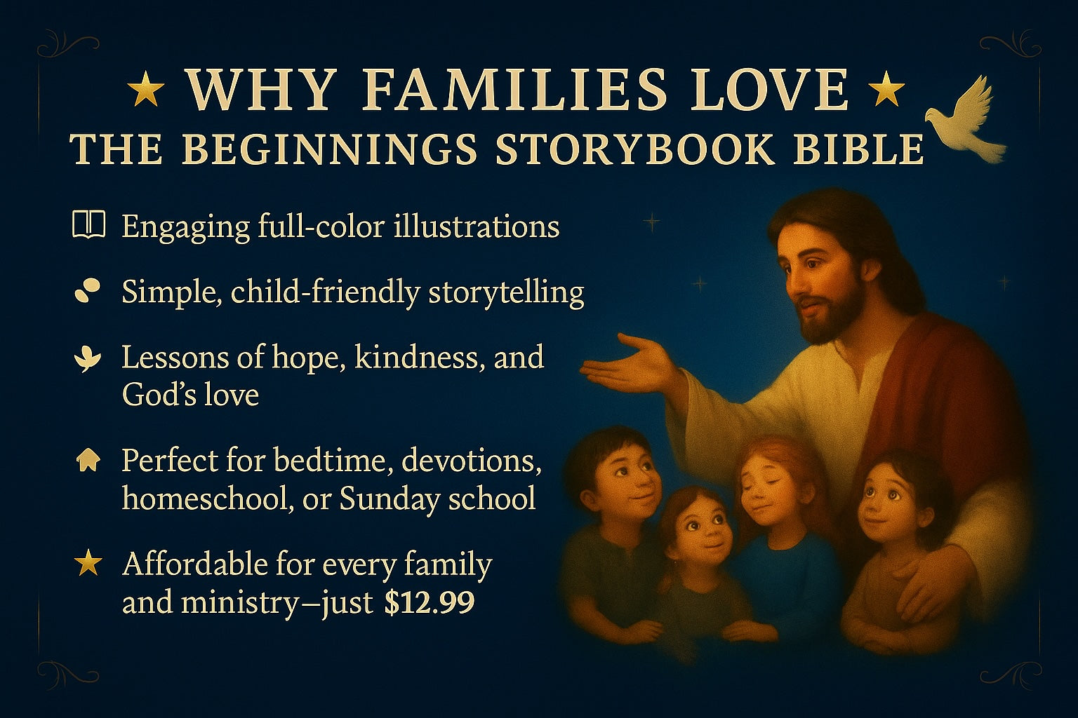 The Beginnings Storybook Bible: Gentle retellings of Old & New Testament stories for kids